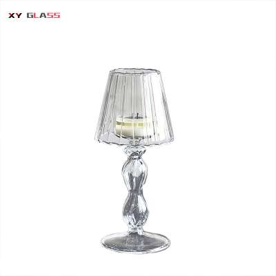 antique style table lamp shaped design borosilicate glass candle lampshade