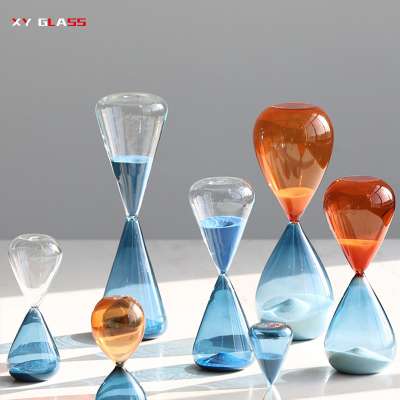 Classical Design Home Decor Borosilicate Colorful Glass Hourglass Sand Timer