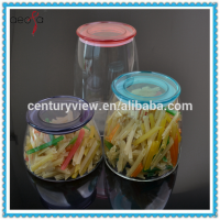 Airtight Kitchen Storage Jar Glass Container with Plastic Lid