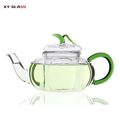 vending souvenirs Pumpkin direct heat resistant glass with infuser teapot