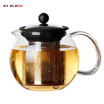 Promotion Handblown heat resistant cooking glass with infuser teapot