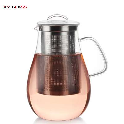 Unique microwave oven with stainless steel infuser cooking glass teaware