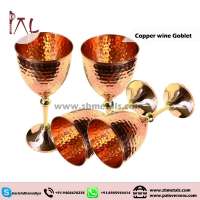 Hammered Copper wine Goblet