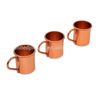 60ml copper color aluminum mug with handle metal shot cup